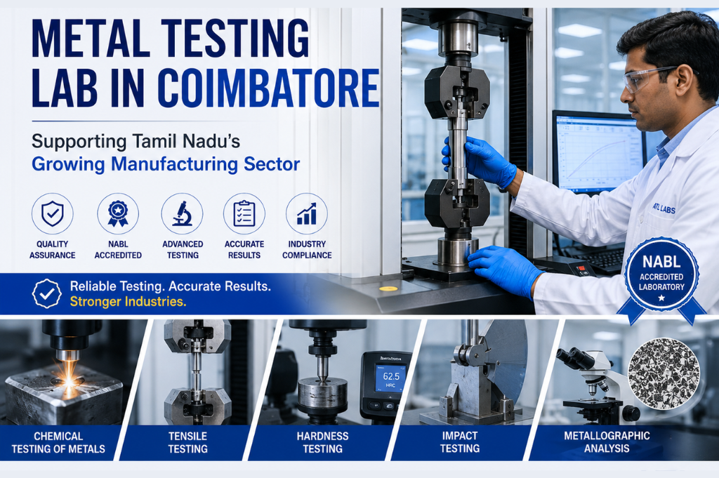 Metal Testing Lab in Coimbatore: Supporting Tamil Nadu’s Growing Manufacturing Sector