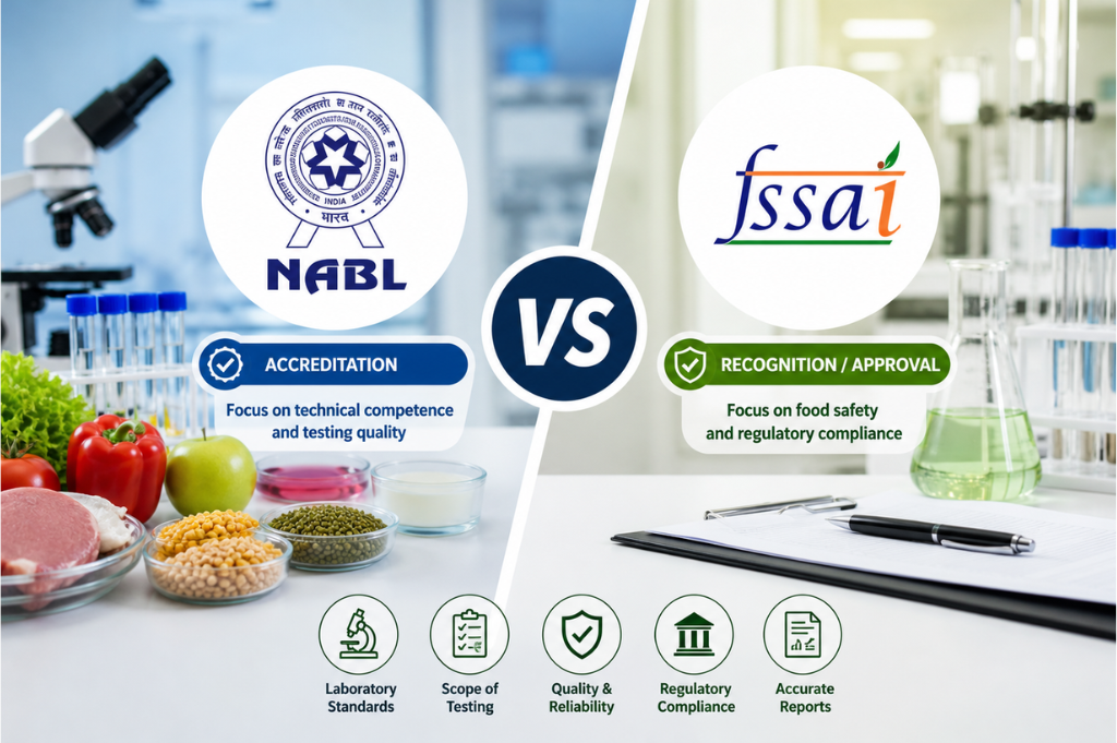 NABL and FSSAI approved food testing labs